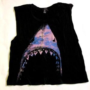 Forever 21 Shark Crop Tee